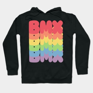 BMX / Rainbow Typography Design Hoodie